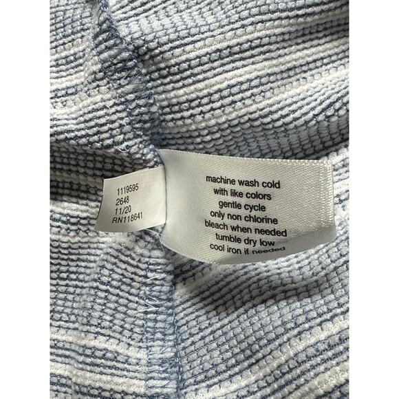 Lane Bryant Top Womens 22 24 Blue Striped Convertible Off Shoulder Peplum Beachy - Picture 8 of 10